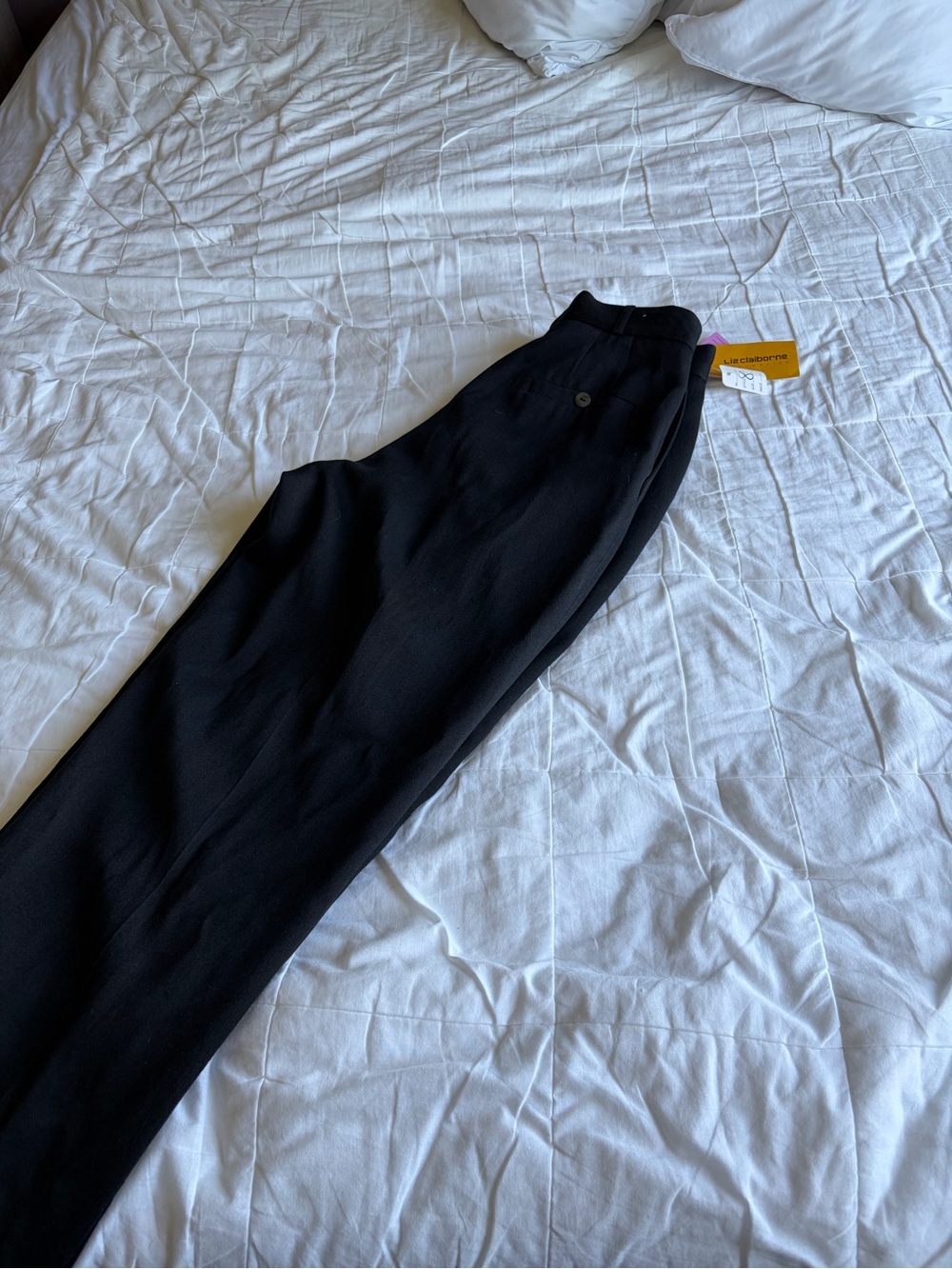 Liz Claiborne Black Wool-Blend Dress Pants - Picture 5 of 6